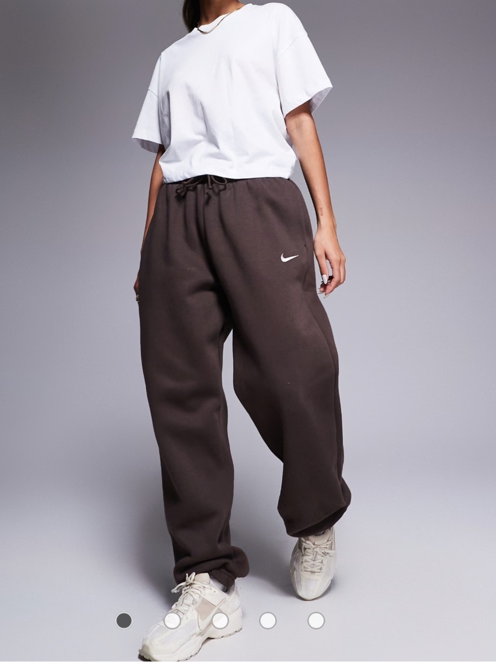 Nike Phoenix Fleece oversized sweatpants brown size S - Picture 1 of 14